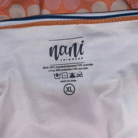 Nani Swimwear Floral and Stripe Center Cutout One Piece Swimsuit Size XL - Picture 6 of 7